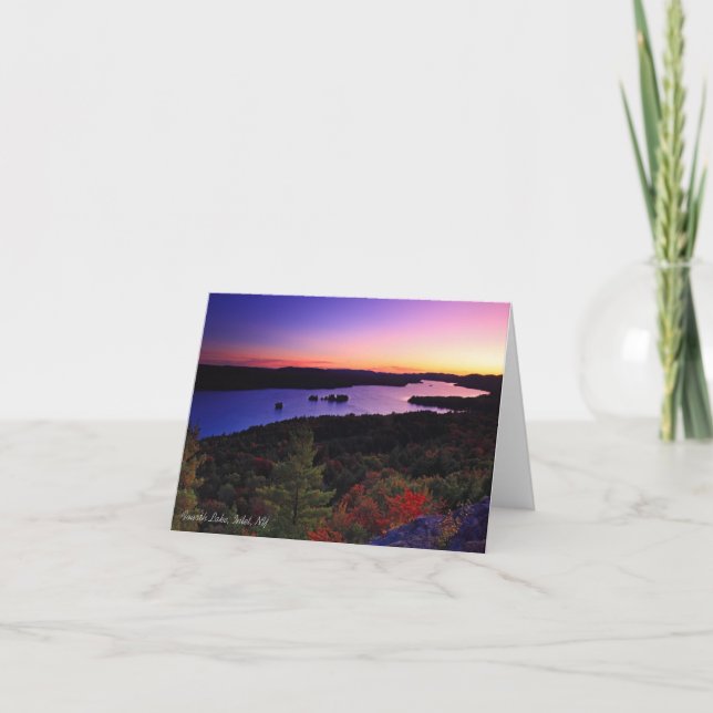 Cartão Notecard:  Quarto lago, entrada, NY (Frente)