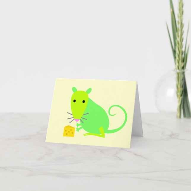 Cartão Notecard Rat (Frente)