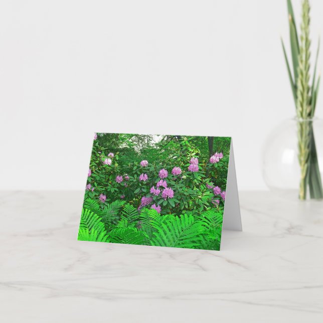 CARTÃO NOTECARD "RHODODENDRON & FERNS" (Frente)