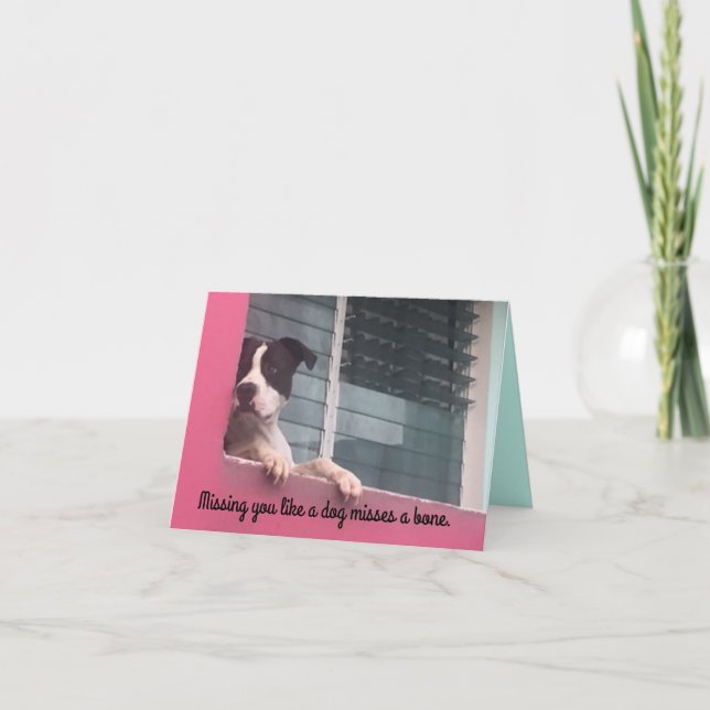 Cartão Notecard te perdendo como um cachorro (Frente)