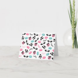Cartão Notecard temático francês