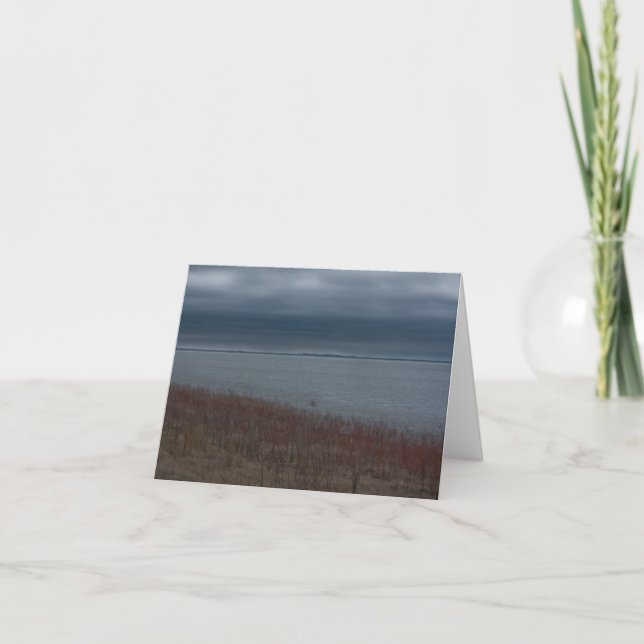 Cartão Notecard tormentoso do lago (Frente)