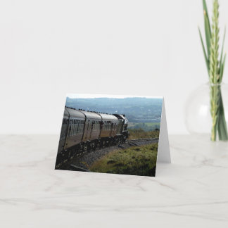 Cartão Notecard: Trem do vapor em Yorkshire