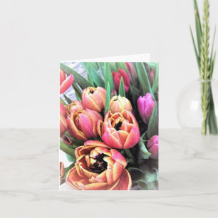Cartão Notecard - Tulipas