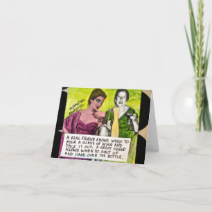 CARTÃO NOTECARD - UM AMIGO REAL SABE QUANDO POUPAR UM VID