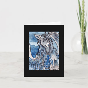 Cartão Notecard Unicorn Azul