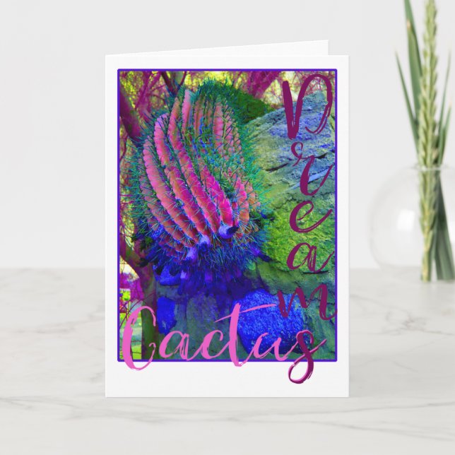 Cartão Notecard vazio dos sonhos do cacto (Frente)