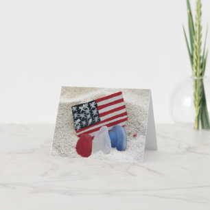 Cartão Notecard - Vidro Azul Branco Vermelho