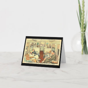 Cartão Notecard-Vintage Chicago Travel Art-1