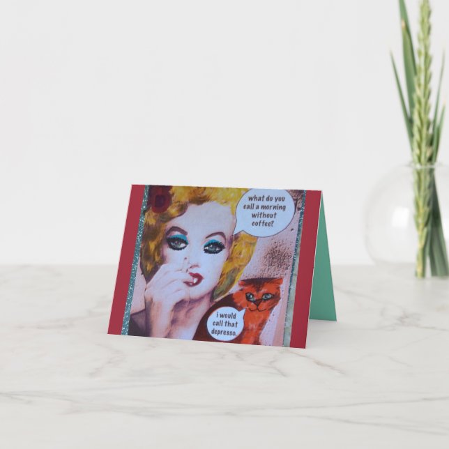 CARTÃO NOTECARD-WHAT VOCÊ CHAMA UMA MANHÃ SEM (Frente)