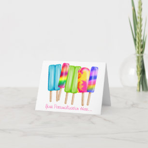 Cartão Notecards do Popsicle
