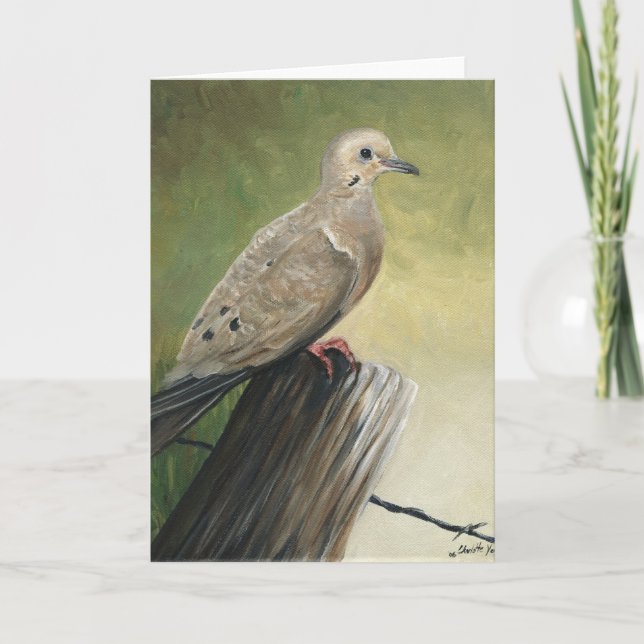 Cartão Notecas de reprodução de arte "Mourning Dove" (Frente)