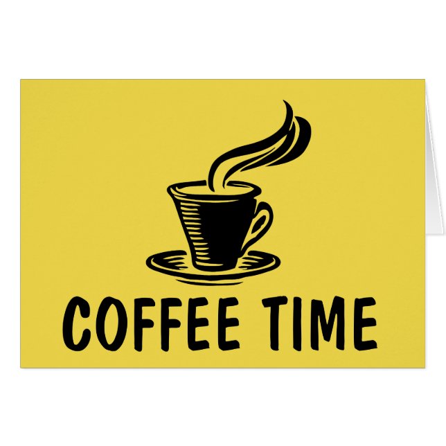 Cartão Noteclados de Tempo de Café (Frente Horizontal)
