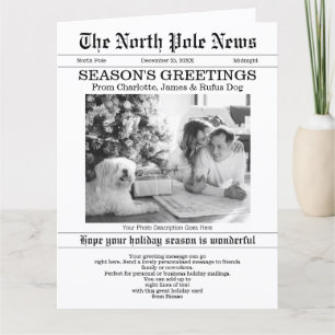Cartão Notícias do Polo Norte Jornal de Natal Personaliza