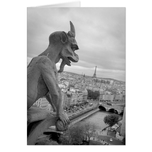 Cartão Notre Dame Gargoyle (Frente)