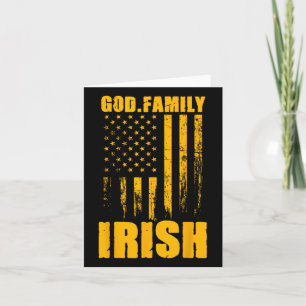 Cartão Notre Dame Irish Deus. Família. Sinalizador Vintag