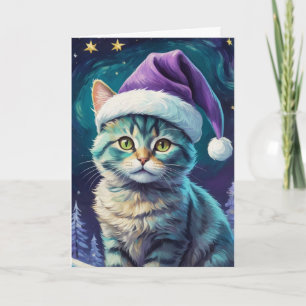 Cartão Noturno de Fome de Gato Cortado - Personali