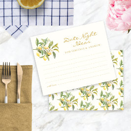 Cartão Noturno de Limão de Aquarela