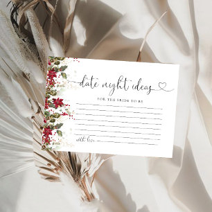 Cartão Noturno de Poinsettia Vermelha Natal