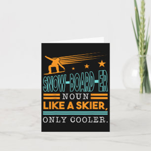 Cartão Noun conselho De Neve Como Um Skier Apenas Mais Fr