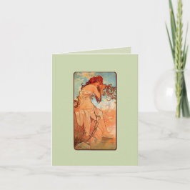 Cartão Nouveau Summer Girl Note Card