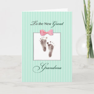 Cartão Nova avó Excelente da neta Excelente Green