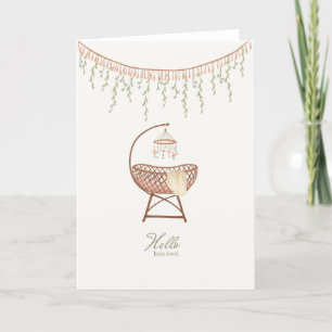 Cartão Nova Baby Girl Sweet Boho Crib Card
