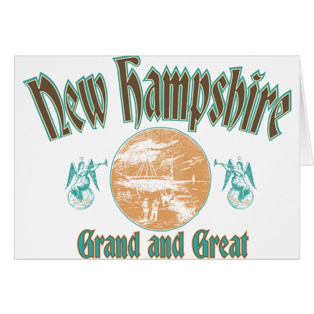 Cartão Nova Hampshire (Frente Horizontal)