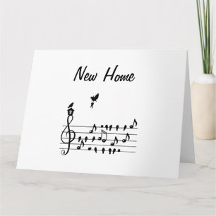 Cartão Nova Harmonia Doméstica: Pássaro Musical com Casa