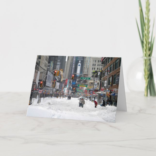 Cartão Nova Iorque 12/26/10 da tempestade da neve do (Frente)