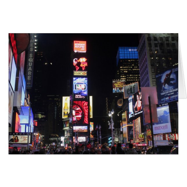 Cartão Nova Iorque de Times Square (Frente Horizontal)