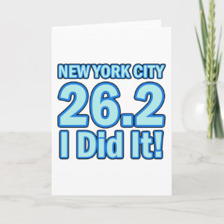 Cartão Nova Iorque Maratona