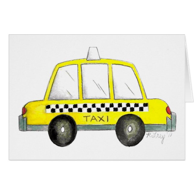 Cartão Nova Iorque NY - Tabuleiro de Táxi Verificado em N (Frente Horizontal)