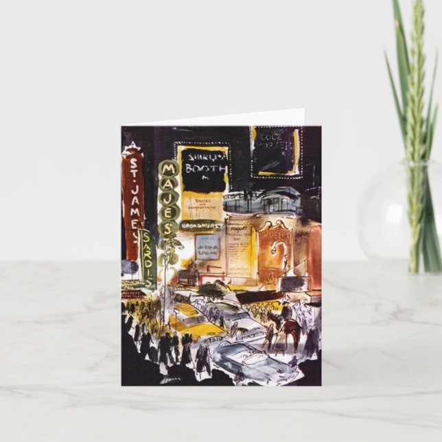 Cartão Nova Iorque NYC Broadway do distrito do teatro do (Frente)