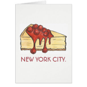 Cartão Nova Iorque NYC Cherry Cheesecake Slice