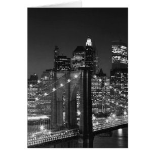Cartão Nova Iorque Preto e Branco