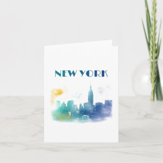 Cartão Nova Iorque Skyline NYC Viagem da América Liberdad
