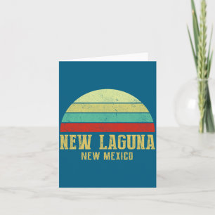 Cartão Nova Laguna Novo México Vintage Retro Pôr do Sol _