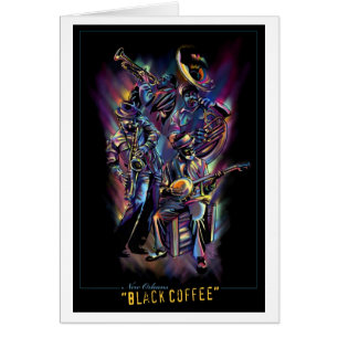 Cartão "Nova Orleães - café preto" (internos vazios)