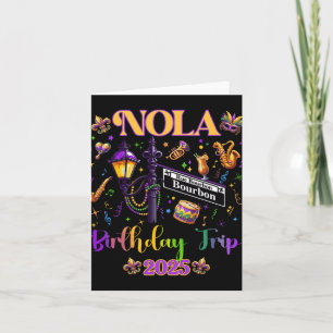 Cartão Nova Orleans Nola 2025 Aniversário das Meninas Des
