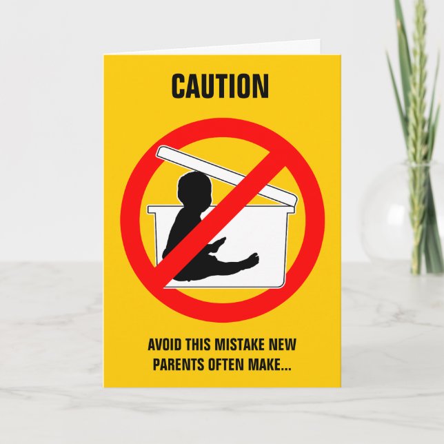 Cartão Nova placa de Parentalidade (engraçada) (Frente)