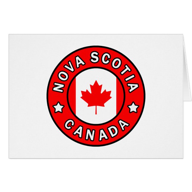 Cartão Nova Scotia Canadá (Frente Horizontal)