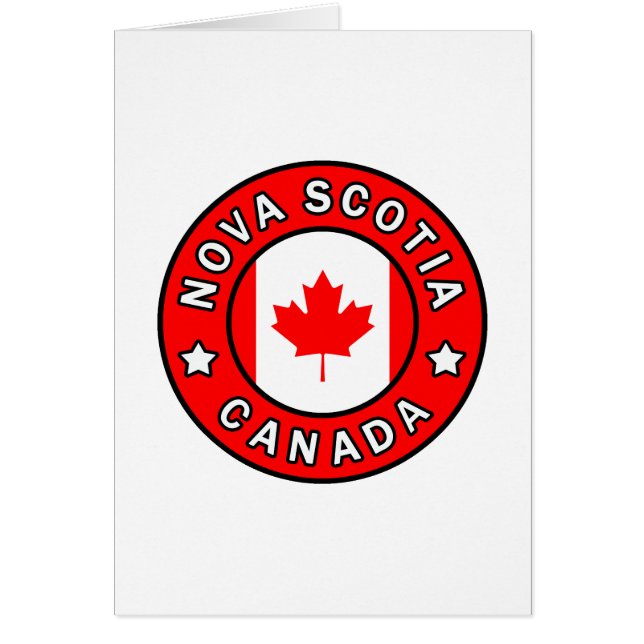 Cartão Nova Scotia Canadá (Frente)