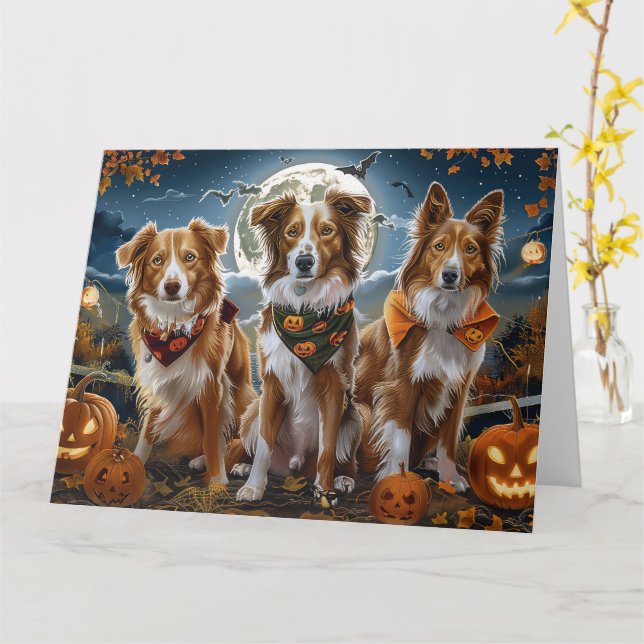 Cartão Nova Scotia Halloween Assustador (Flor Amarela)