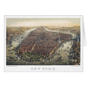 Cartão Nova York Antiga, Cidade de Nova York, Ponte de Br