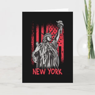 Cartão Nova York Estátua da Liberdade dos EUA Bandeira