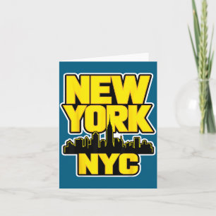 Cartão nova york paisagem urbana bronx queens manhattan e