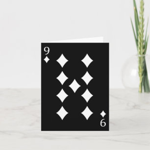 Cartão Nove (9) de Ouros Carta de Poker Jogo de Cartas 
