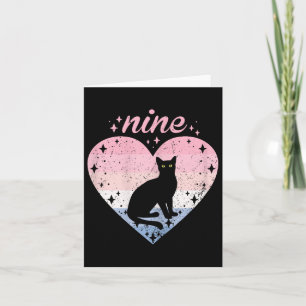 Cartão Nove anos de idade, Gatinha Gatinha, Nono dia B