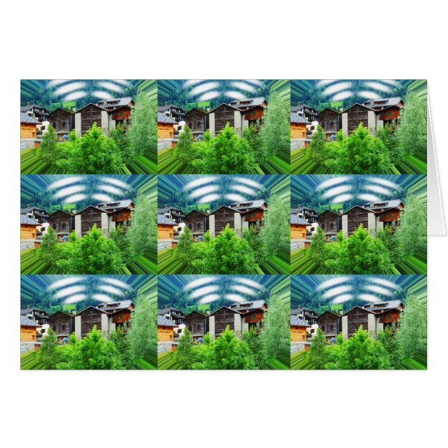 Cartão Nove momentos alpinos (Frente Horizontal)